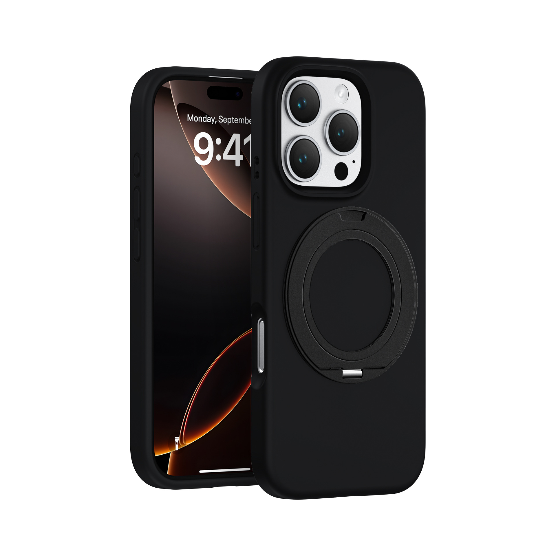 Liquid Silicone Magnetic Rotating Stand Phone Case