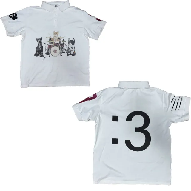Short sleeved Polo Shirt T shirt Printed Pattern Top 1Style - Shop at LoveMi