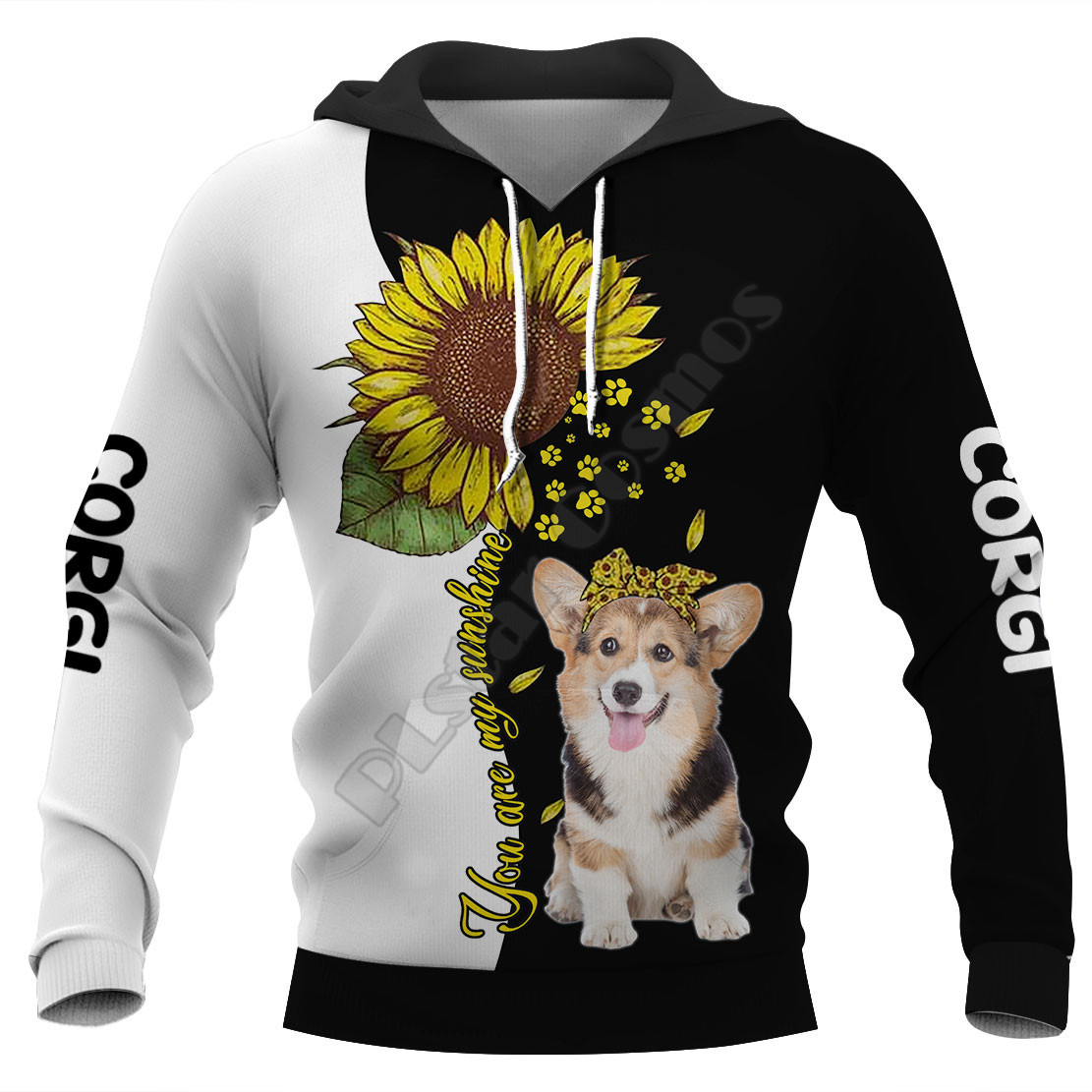 Title 5, Nieuwe herenhoodie met 3D-digitale schattige ho...