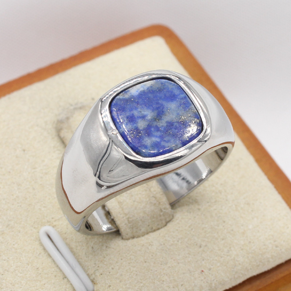 Stylish Minimalist Square Gemstone Ring For Men