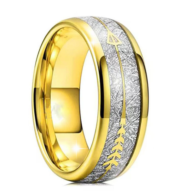 Fashion Simple Gold Ring Two-color Imitation Polished Men's And Women's Rings