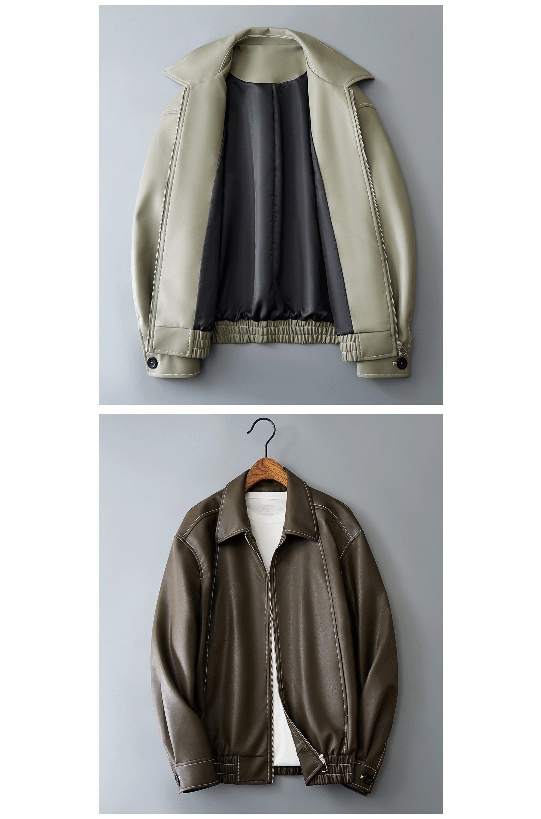 Casual Men's Coat Leather Jacket