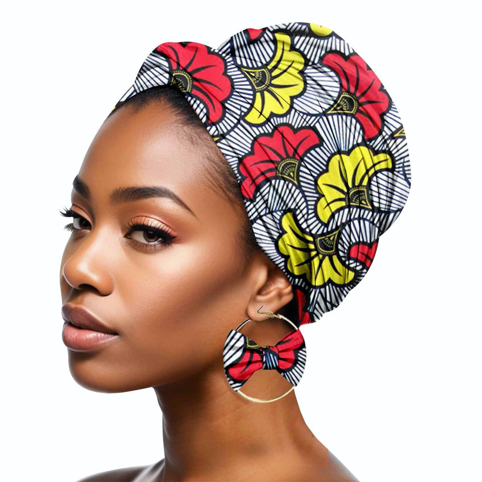 Duplex Printing Batik Headscarf Earrings A725 Hair Band Mask - Shop at LoveMi