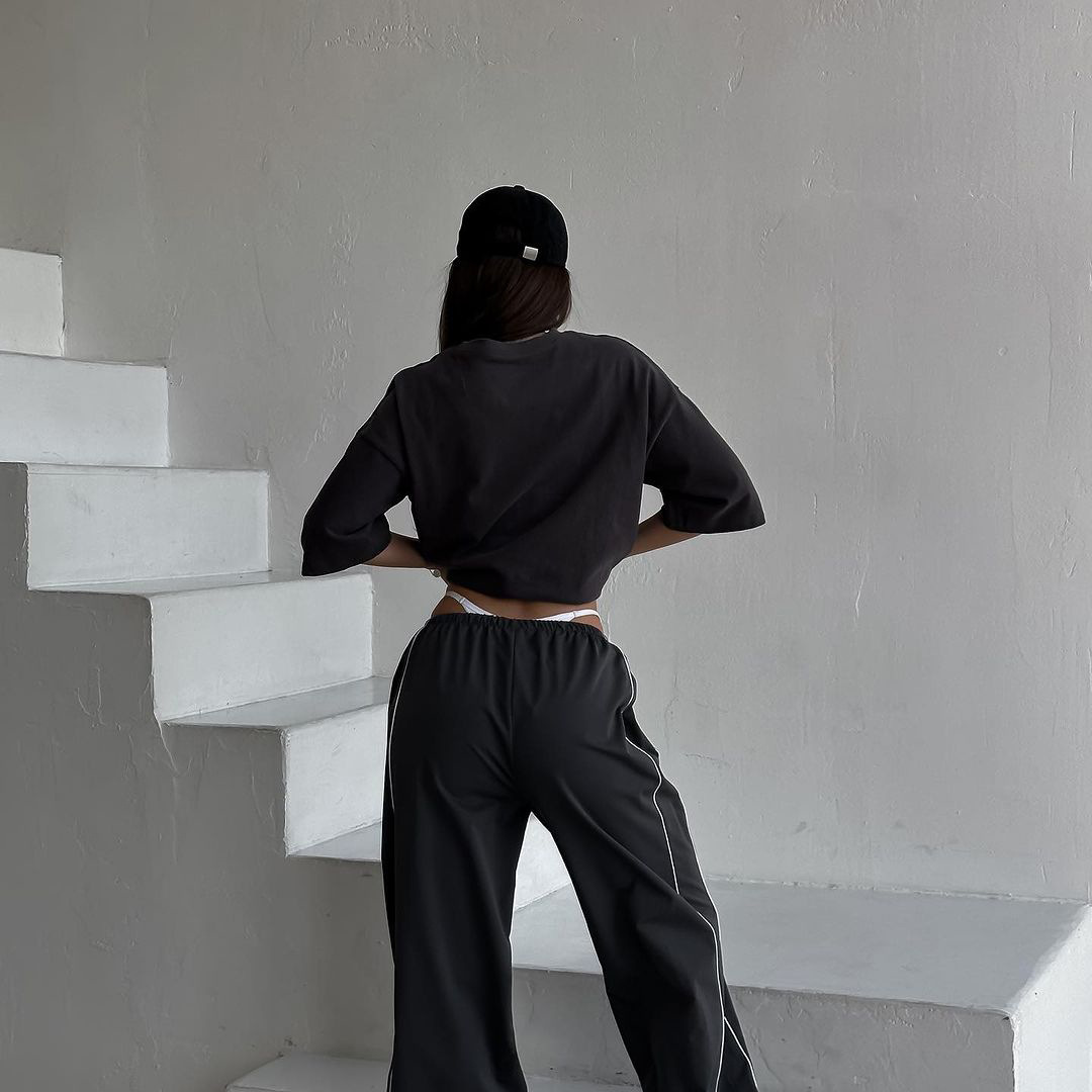 Spring And Summer American Style Loose Round Neck Cotton