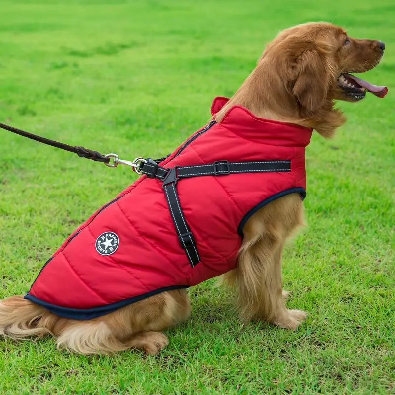 Reflective Large Dog Clothes Cold-proof Warm Pet