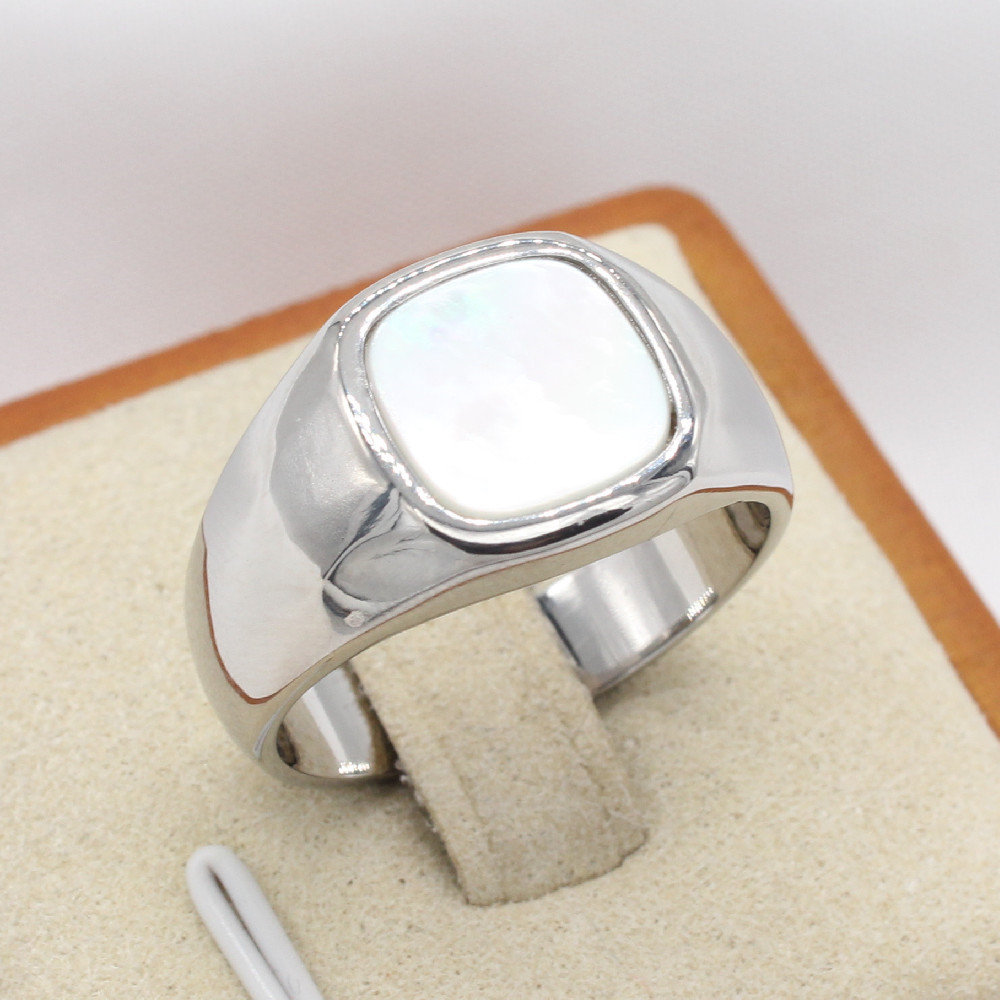 Stylish Minimalist Square Gemstone Ring For Men