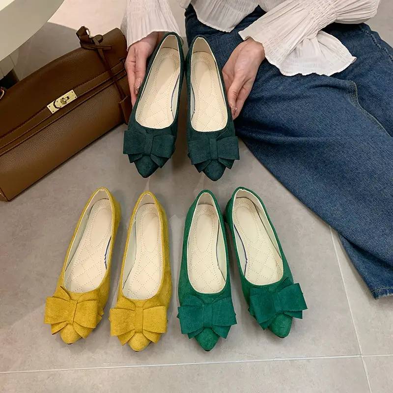 Bowtie Flat ShoesMinimalist Lowcut Work Shoes