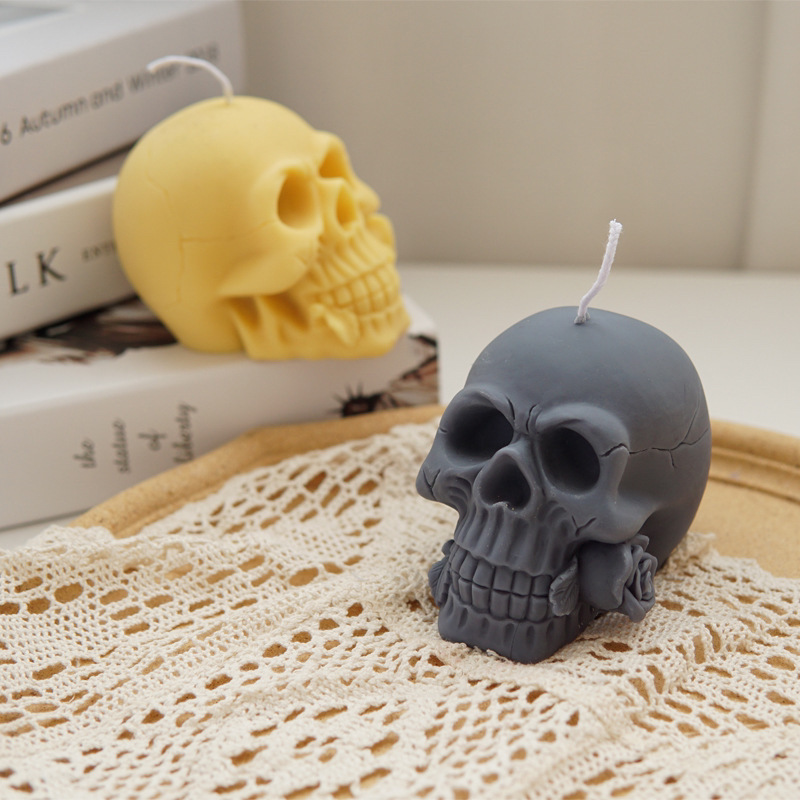 Halloween skull easter candle mould (skull mold)