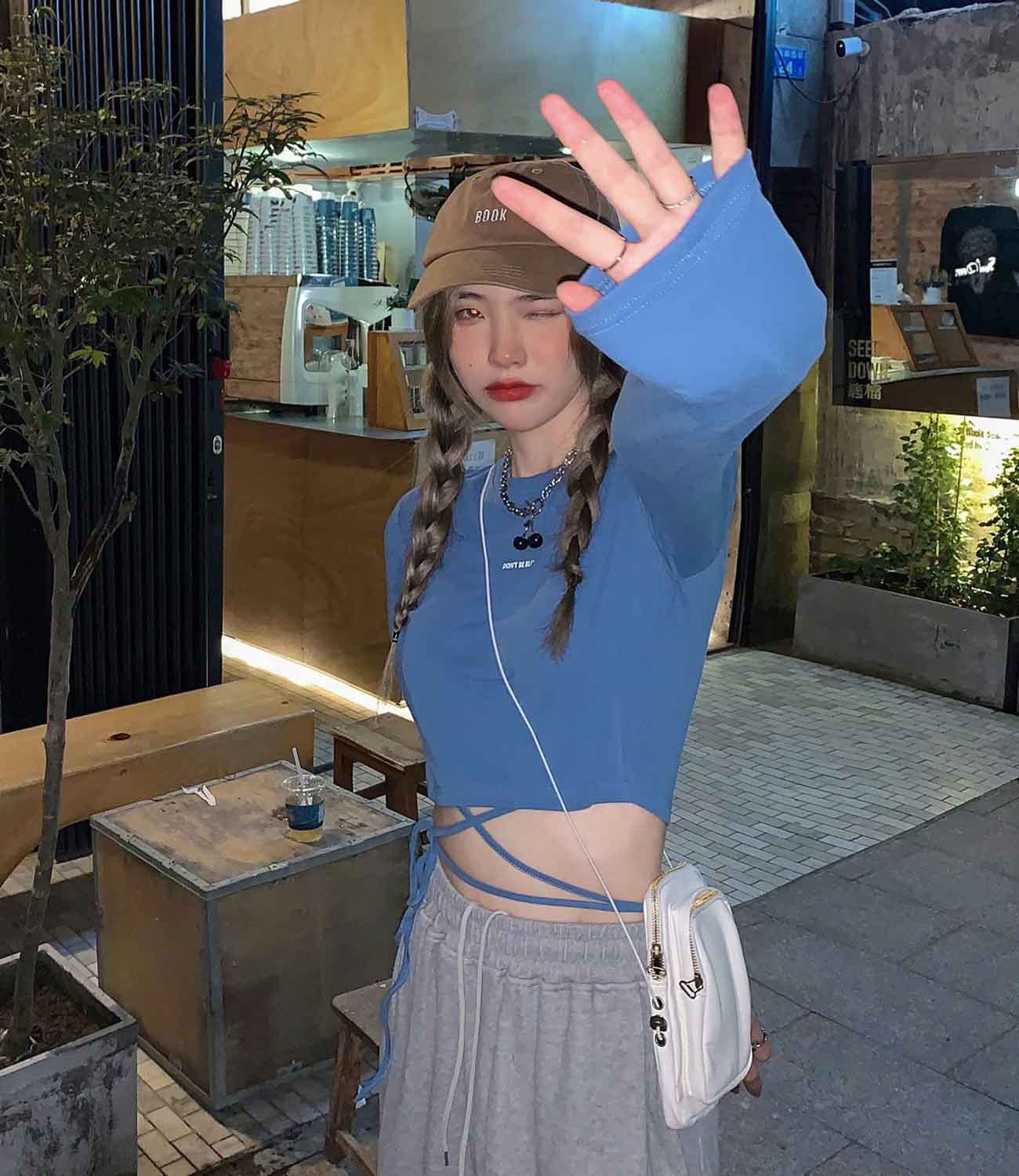 Design Short Top Ins Trendy Navel Bottoming Shirt