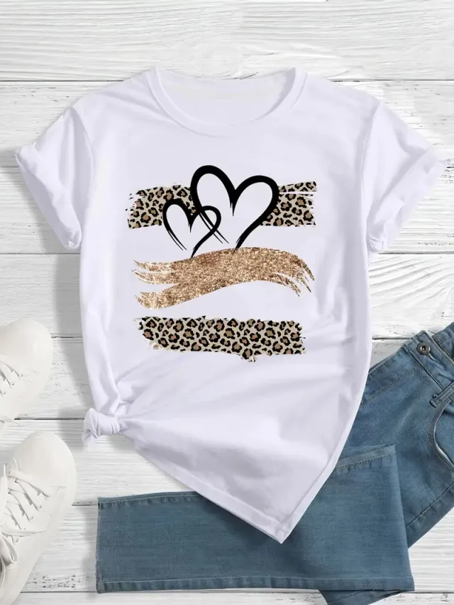 Women's Short sleeved T shirt Fashion Casual Home Re2576 13 - Shop at LoveMi