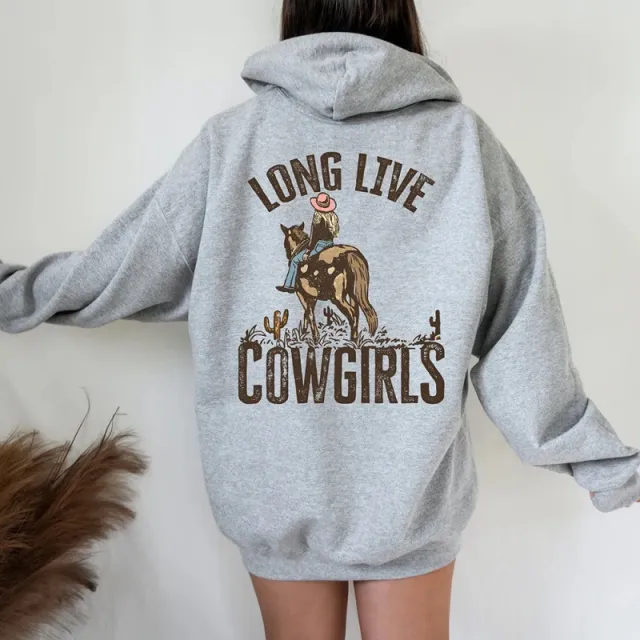 Women's Casual Back Printed Sweater Gray - Shop at LoveMi