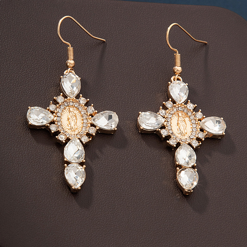 Creative Personality Virgin Cross Eardrops Earrings