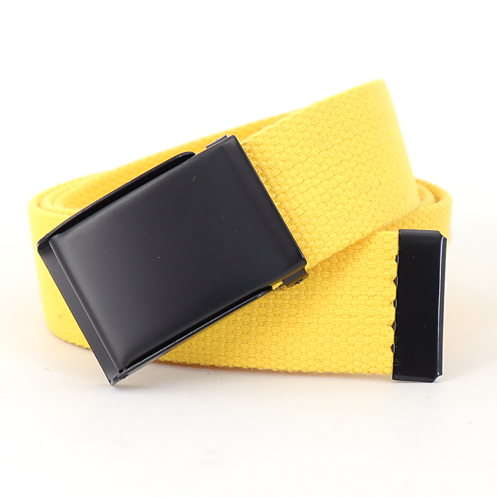 Men's Casual Canvas And Denim Belt With Buckle Closure - Image 1