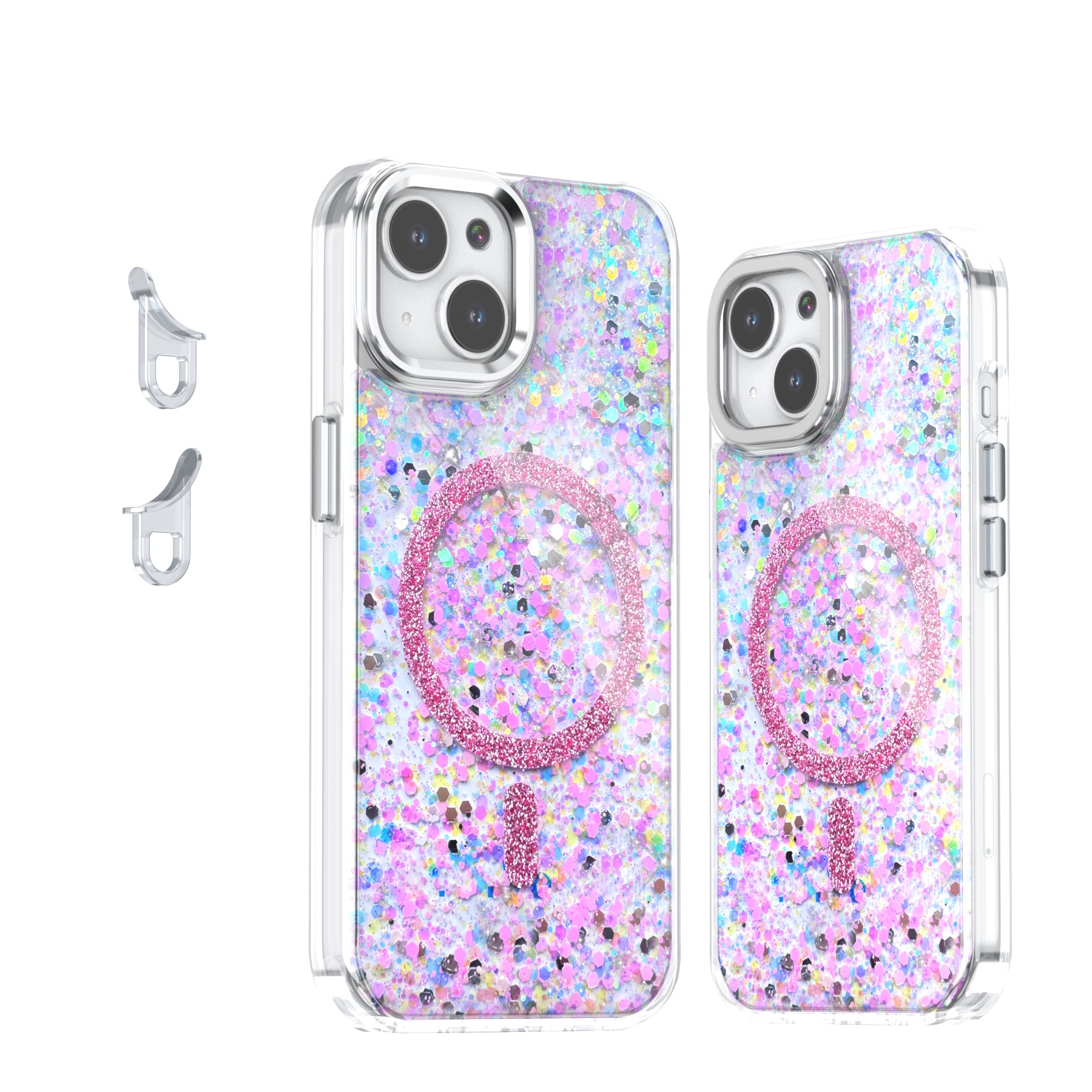 Creative Sequins Glitter Epoxy Magnetic Phone Case - Image 8