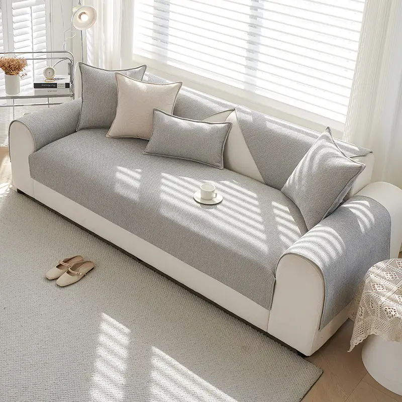 Solid Color Four Season Universal Non Slip Sofa Cushion