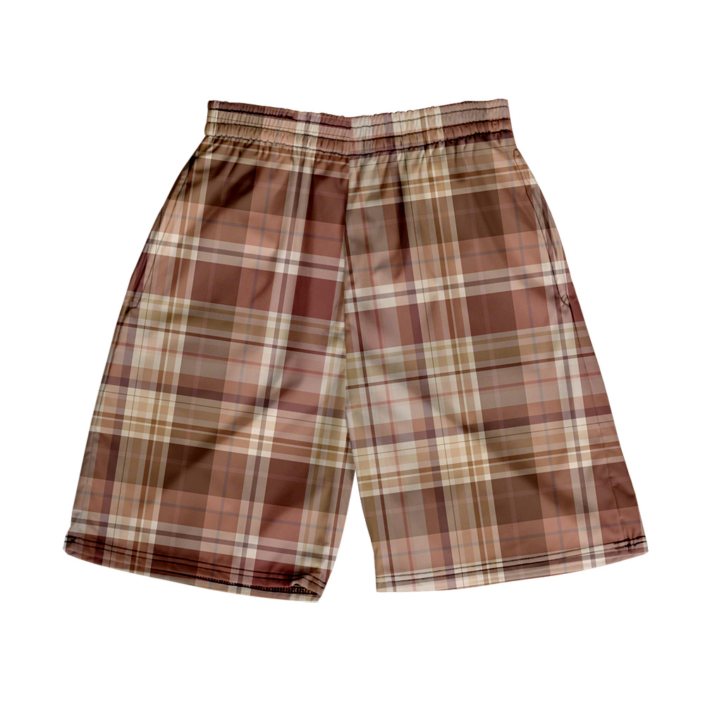 Men's Plaid Shorts Casual Beach Pants - Image 14