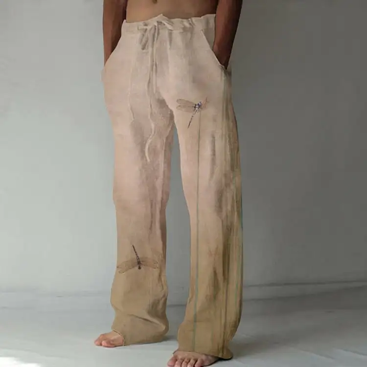 Plus Size Thin Wide Leg Leisure Men's Pants