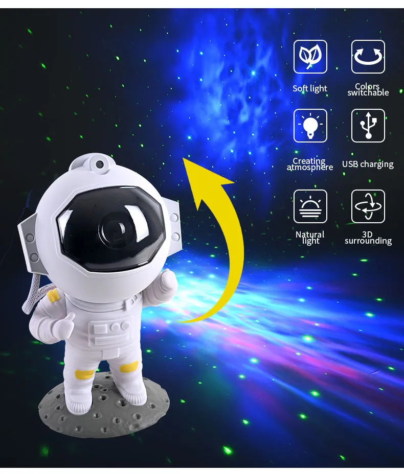 Galaxy Star Projector Starry Sky Night Light Astronaut Lamp Home Room Decor Decoration Bedroom Decorative Luminaires Gift – image 2