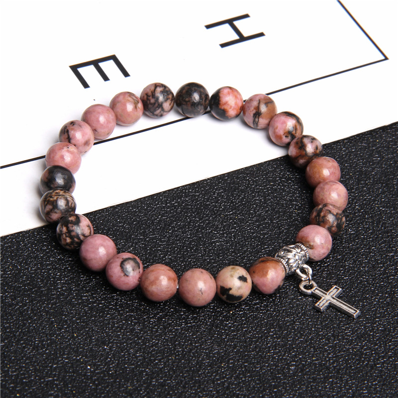 Red Turquoise Cross Astronaut Elastic Bracelet Set