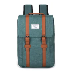 Korean Style Men's And Women's Casual Backpack Oxford Cloth - Green - View 1