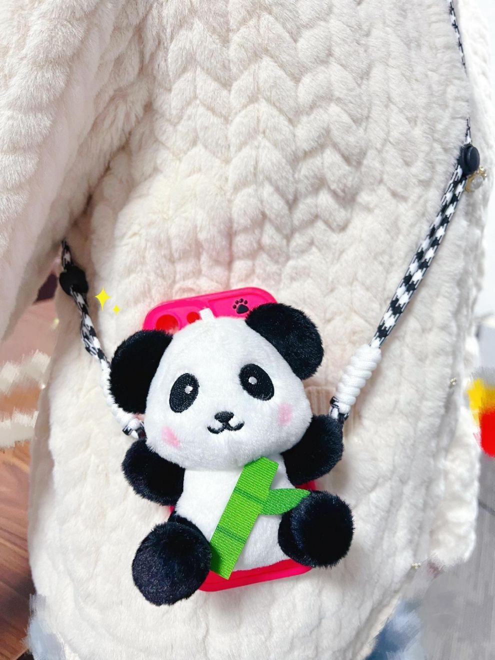 Plush Doll Crossbody Mobile Phone Lanyard Back Splint - Image 6
