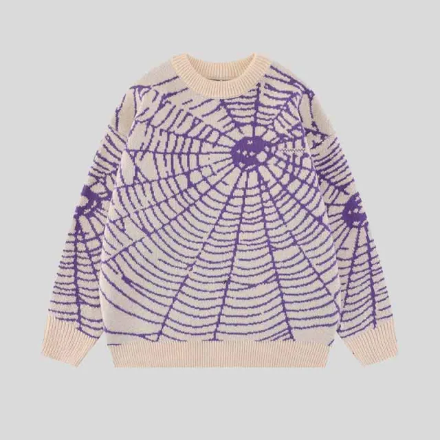 Women's Round Neck Couple Sweater Light Purple - Shop at LoveMi