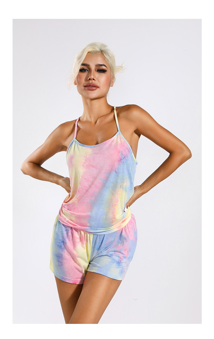 Title 15, Color Tie-dyed Modal Cotton Pajamas Women