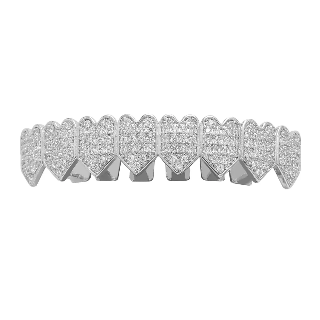 Punk Funny Love Tooth Socket - Silver Upper Teeth