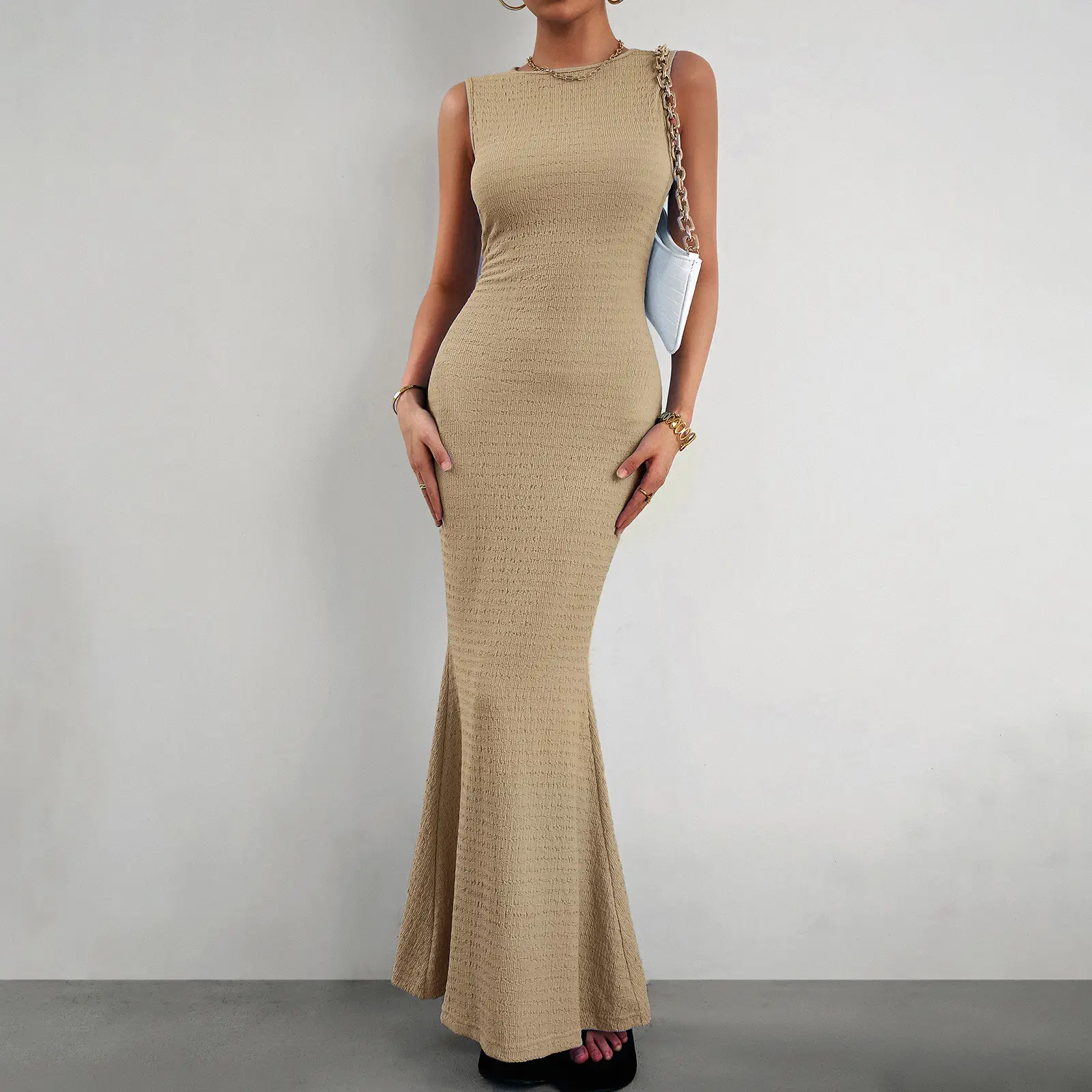 Women's Fashionable Elegant Slim Vest Knitted Dress
