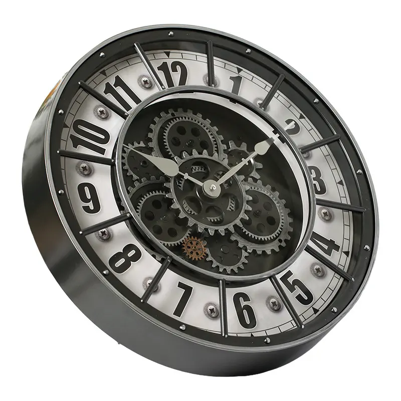 Round Gear Wall Clock