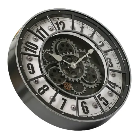 Round Gear Wall Clock