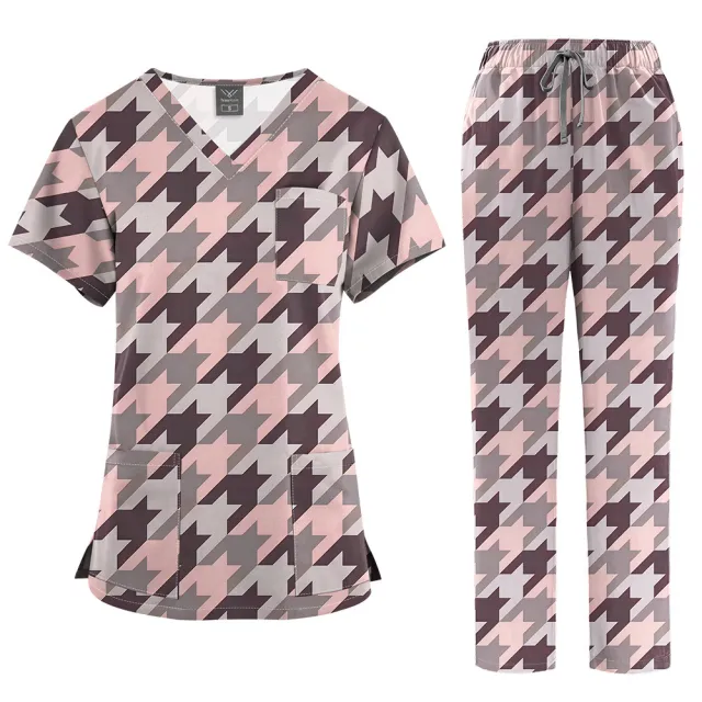 Printed Wash Comfortable Breathable Nurse Uniform Hsftsm022 5Xl - Shop at LoveMi