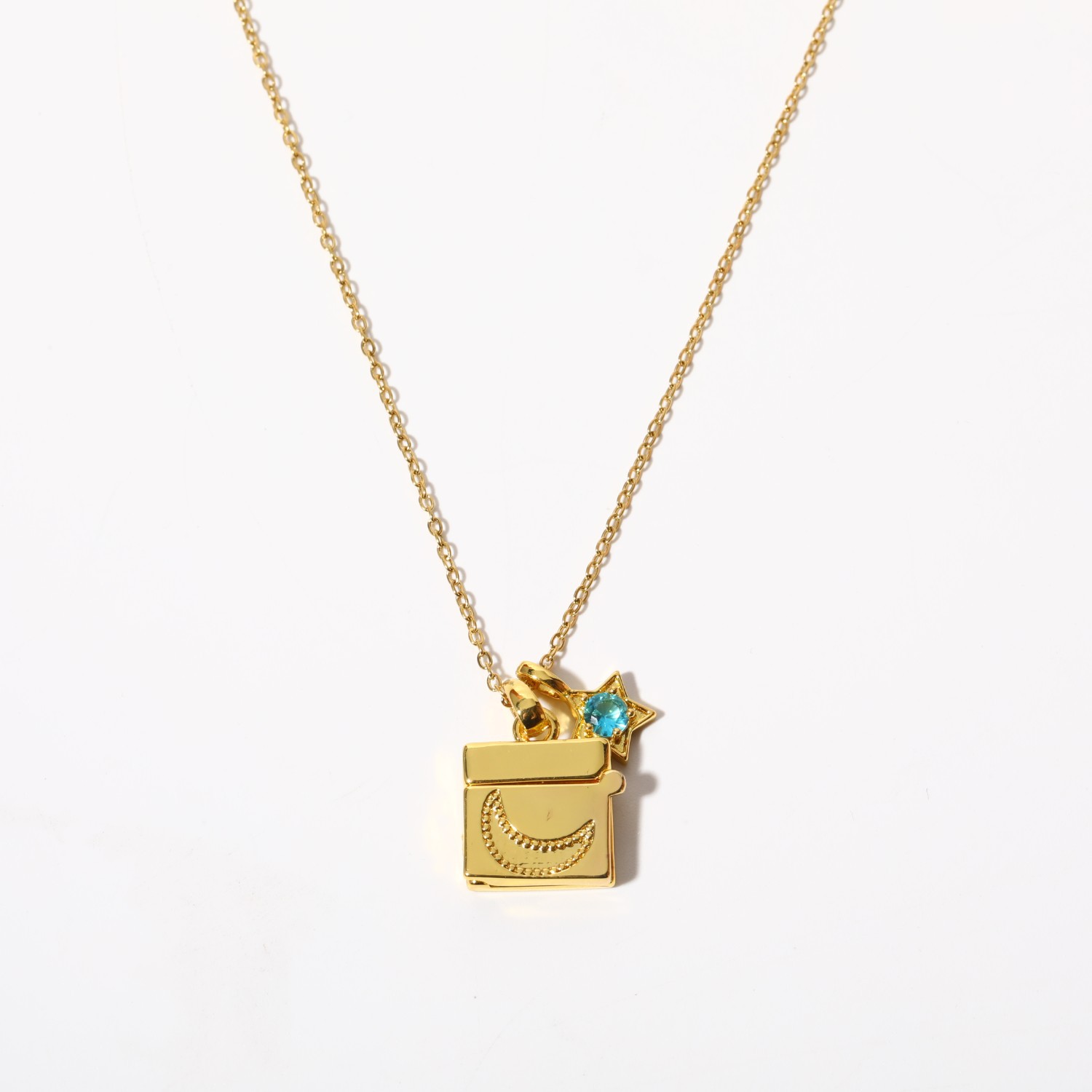 Moon XINGX Album Photo Frame Necklace Vintage