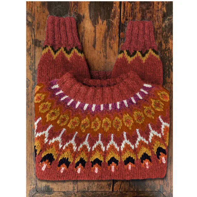 Women's Autumn Winter Casual Loose Slimming Print Sweater Jl12329 - Shop at LoveMi