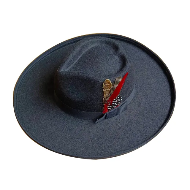 Big Brim Autumn And Winter Woolen Jazz Top Hat Ladies Style 25 M - Shop at LoveMi