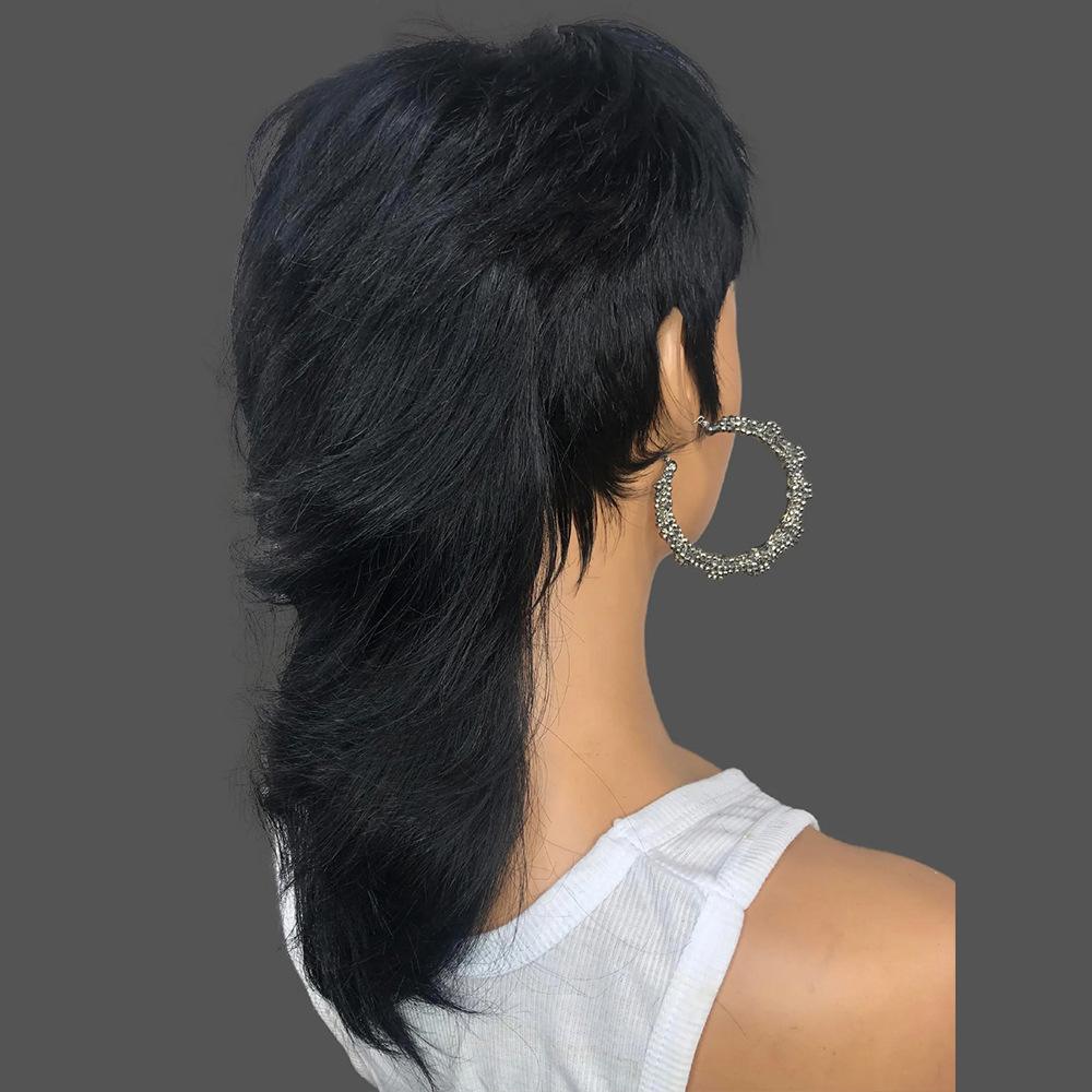 Full Machine Made Wig With Bangs Human Hair Wigs — foto 9