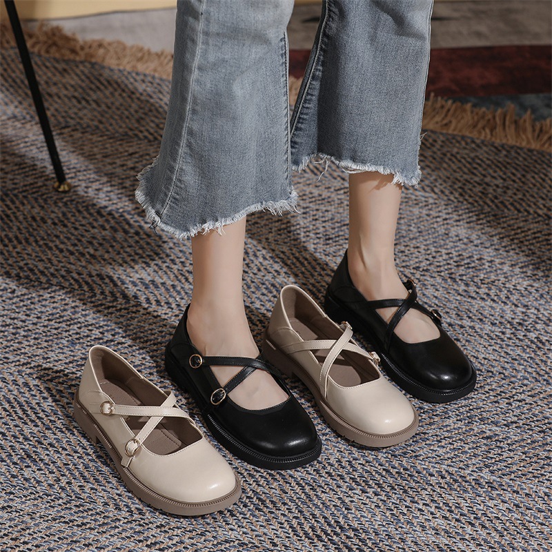 Japanese-style Springsummer New Arrival Preppy Flat English Mary Jane Womens Shoes