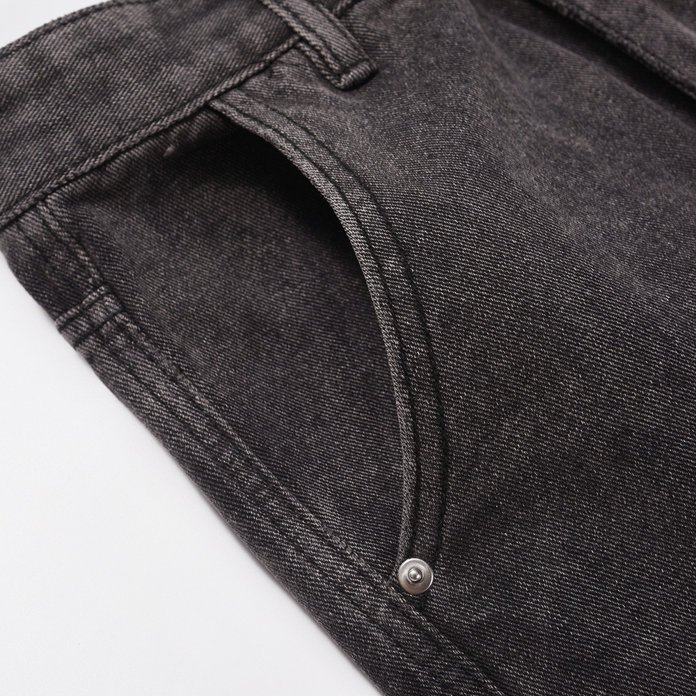 Mechanical Style Pocket Design Straight Jeans - Image 2