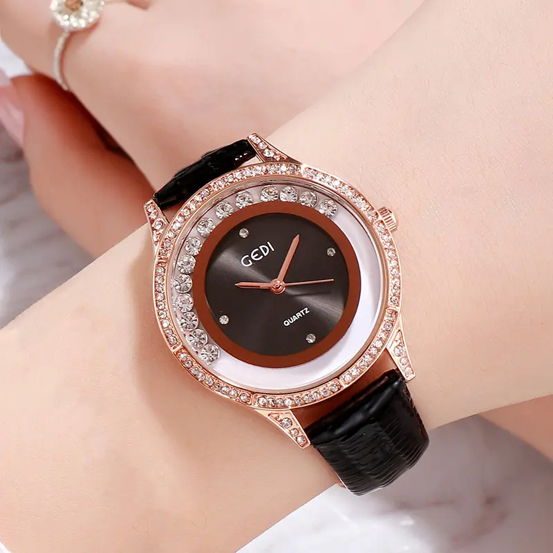 GEDI Double-Diamond Leather Belt All-Match Watch