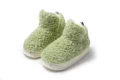 Female Winter Wear Heel Wrap Platform Type High Cotton-padded Shoes - Green - View 1