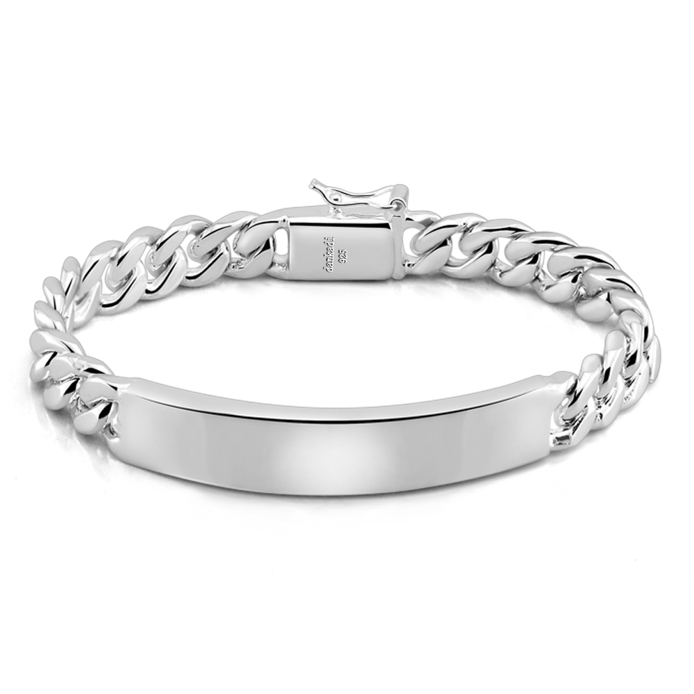 Title 2, S925 Sterling Silver Handcrafted Platinum Bracelet