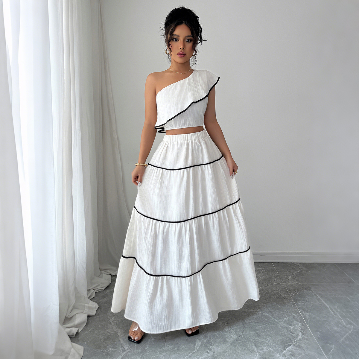 Off-Shoulder Two-Piece Dress, picture 3 of 5