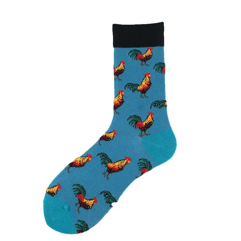 Personality Middle-long Stockings Contrast Color Men's Cotton Socks Trend - Style 16