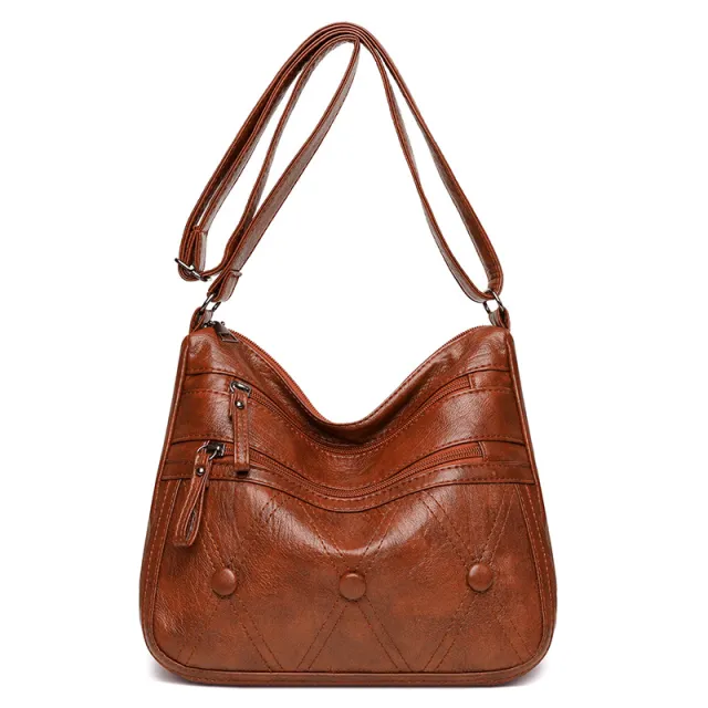 Simple Women's Large capacity Shoulder Messenger Bag Brown - Shop at LoveMi