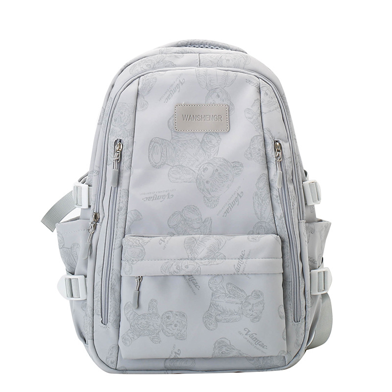 Casual Canvas Zipper Notebook Backpack 5