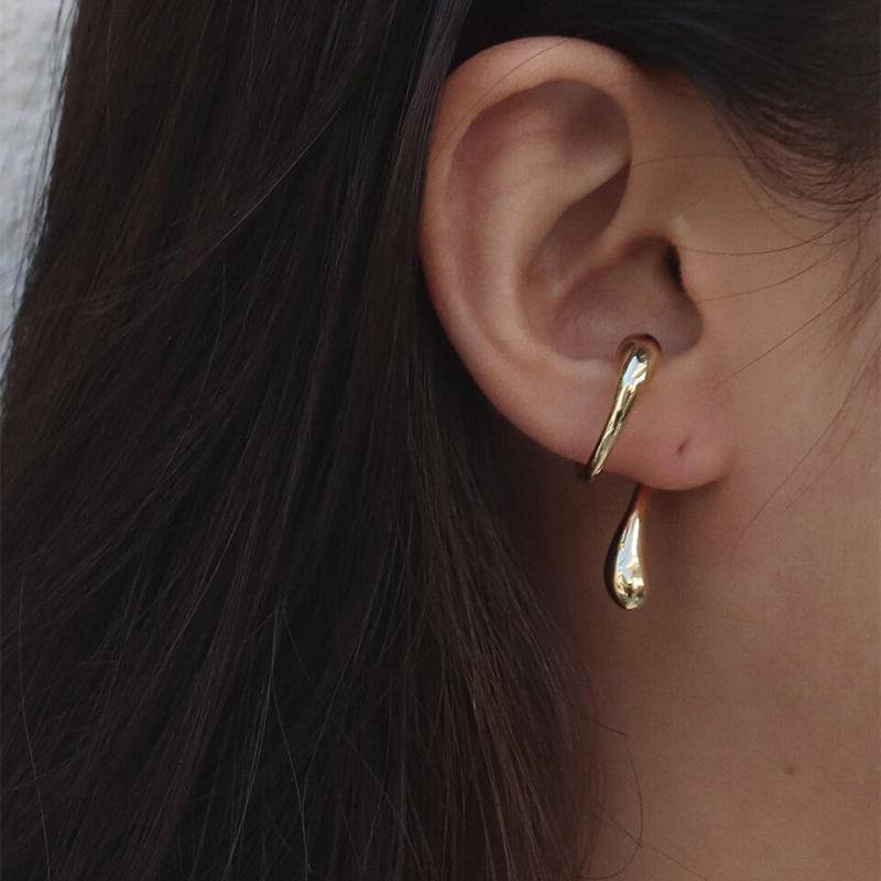 Personality Geometry Drop Shape Ear Clip Non-Piercing Earring