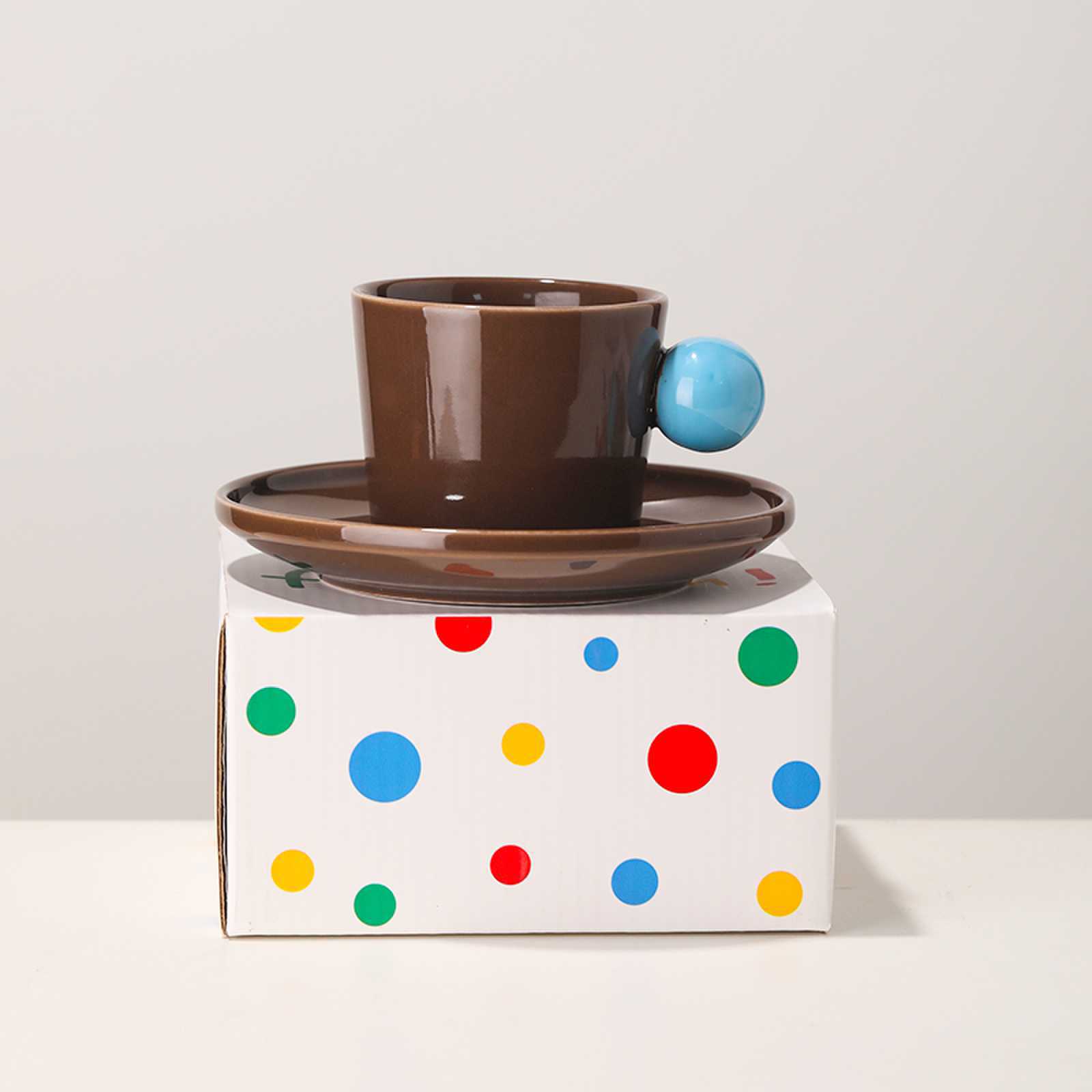 Ceramic Mug And Saucer Set For Coffee — foto 8