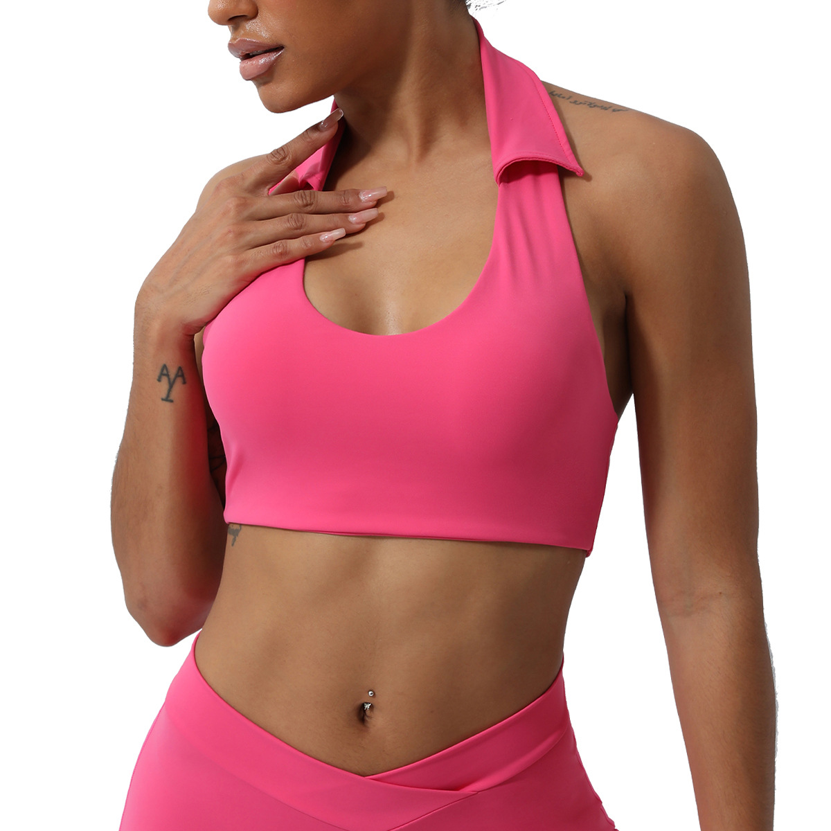Women's Lapel Halter Yoga Vest