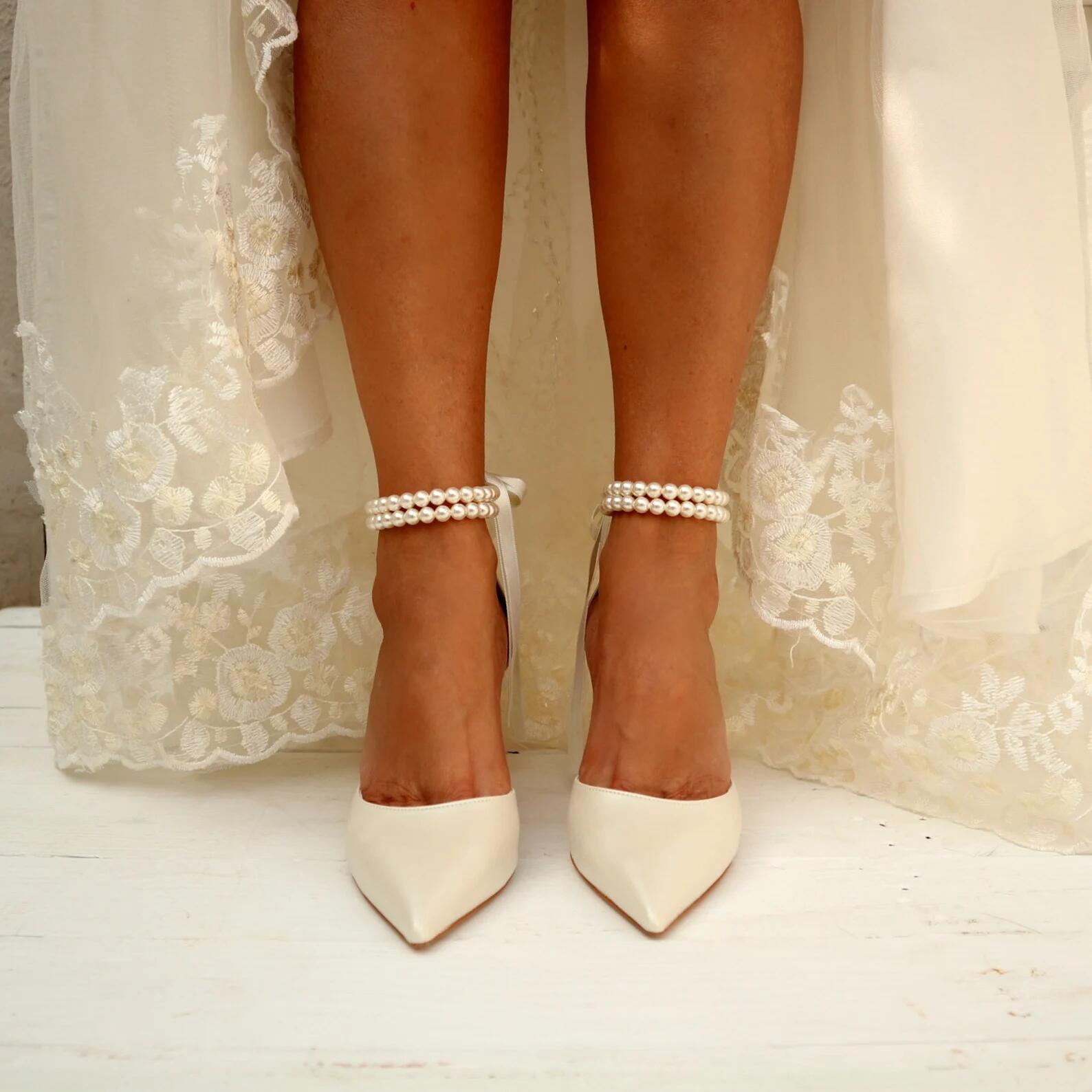 Title 7, Scarpe da sposa primavera estate donna, tacco g...