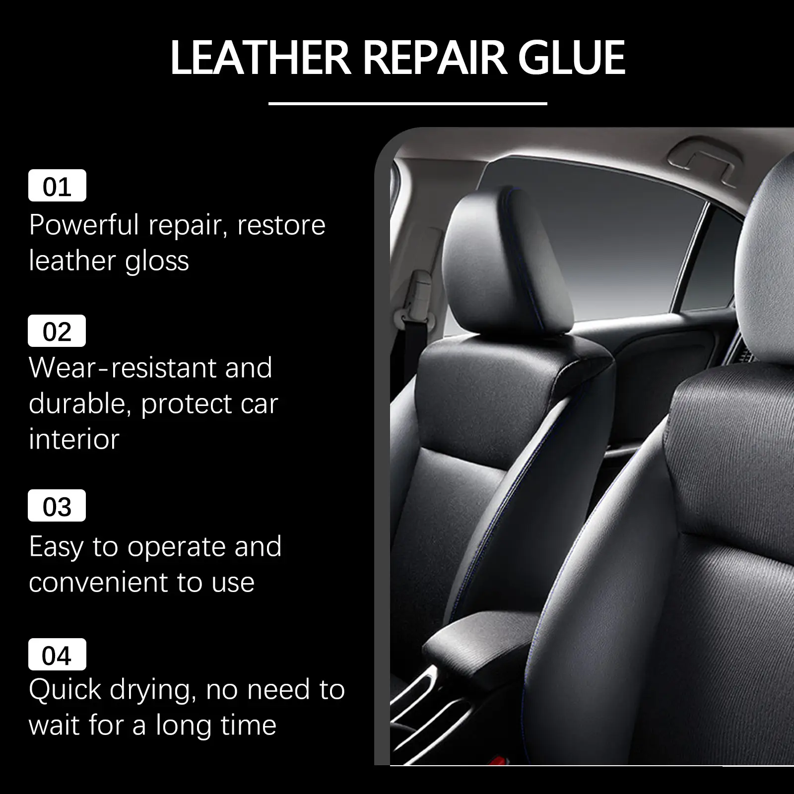 Car Leather Care Solution Scratches Restore Gloss
